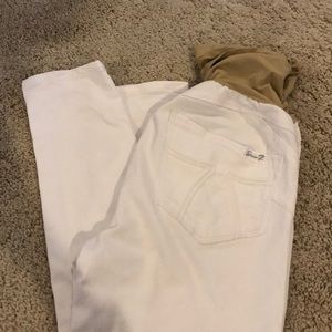 Seven white maternity jeans
